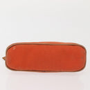 HERMES Bolide Pouch Mini Mini Canvas Orange Silver Auth bs29153-8