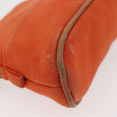 HERMES Bolide Pouch Mini Mini Canvas Orange Silver Auth bs29153-9