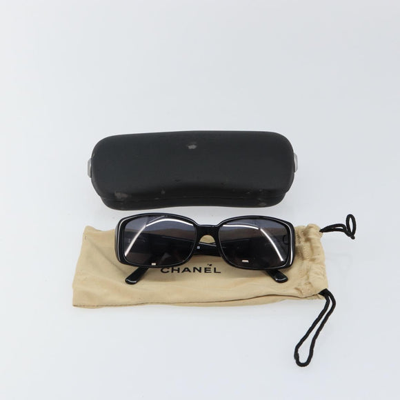 CHANEL Sunglasses plastic Black CC Auth bs29155
