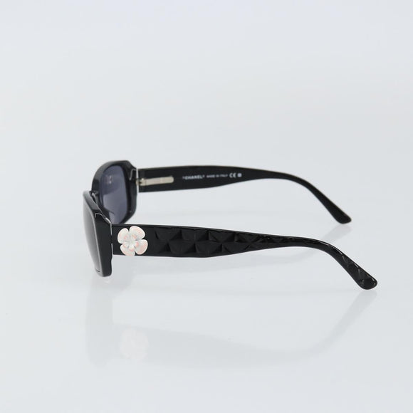 CHANEL Sunglasses plastic Black CC Auth bs29155
