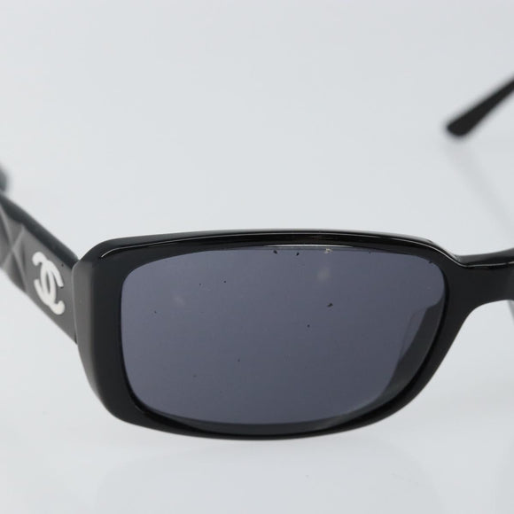 CHANEL Sunglasses plastic Black CC Auth bs29155