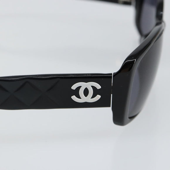 CHANEL Sunglasses plastic Black CC Auth bs29155