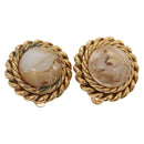 CHANEL Earring metal Gold CC Auth bs29157-1