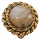 CHANEL Earring metal Gold CC Auth bs29157-2