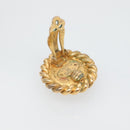 CHANEL Earring metal Gold CC Auth bs29157-4