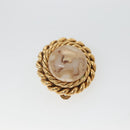 CHANEL Earring metal Gold CC Auth bs29157-6