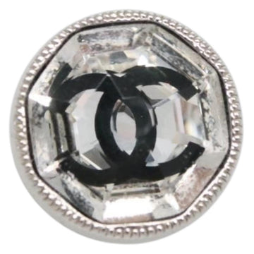 CHANEL Pierce Earring metal Silver CC Auth bs29158 - 0