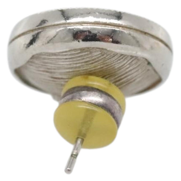 CHANEL Pierce Earring metal Silver CC Auth bs29158