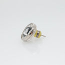 CHANEL Pierce Earring metal Silver CC Auth bs29158-5