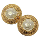 CHANEL Earring metal Gold CC Auth bs29160-1