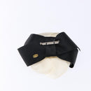 CHANEL Camelia Brooch Nylon White CC Auth bs29161-3