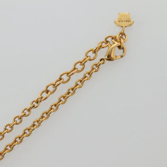 VERSACE Necklace metal Gold Auth bs29163