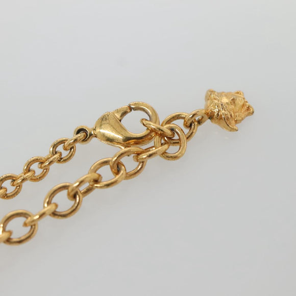 VERSACE Necklace metal Gold Auth bs29163