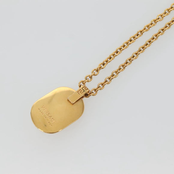VERSACE Necklace metal Gold Auth bs29163