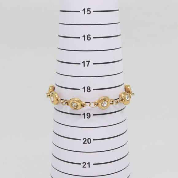 CHANEL Bracelet metal Gold CC Auth bs29168