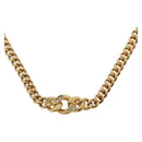 Christian Dior Necklace metal Gold Auth bs29170-1