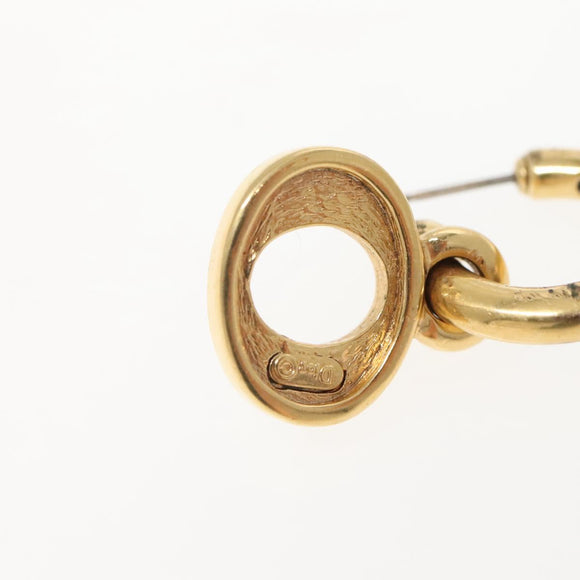 Christian Dior Pierce Earring metal Gold Auth bs29177