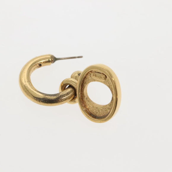 Christian Dior Pierce Earring metal Gold Auth bs29177