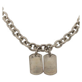 GUCCI Necklace metal Silver Auth bs29179
