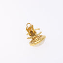 CHANEL Earring metal Gold CC Auth bs29181-4
