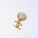 CHANEL Earring metal Gold CC Auth bs29181-6