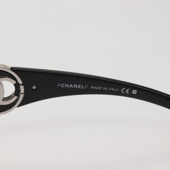 CHANEL Sunglasses plastic Black CC Auth bs29183