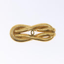 CHANEL Brooch metal Gold CC Auth bs29186-2
