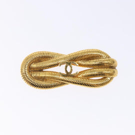 CHANEL Brooch metal Gold CC Auth bs29186 - 0