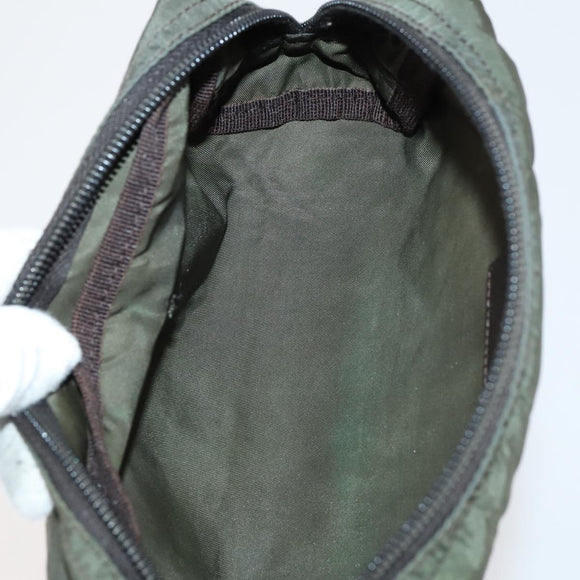 PRADA Pouch Nylon 4Set Black Khaki purple Auth bs29189