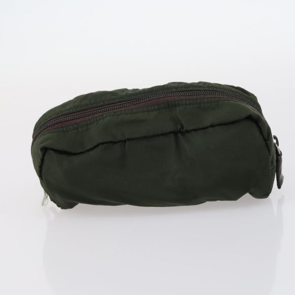 PRADA Pouch Nylon 4Set Black Khaki purple Auth bs29189