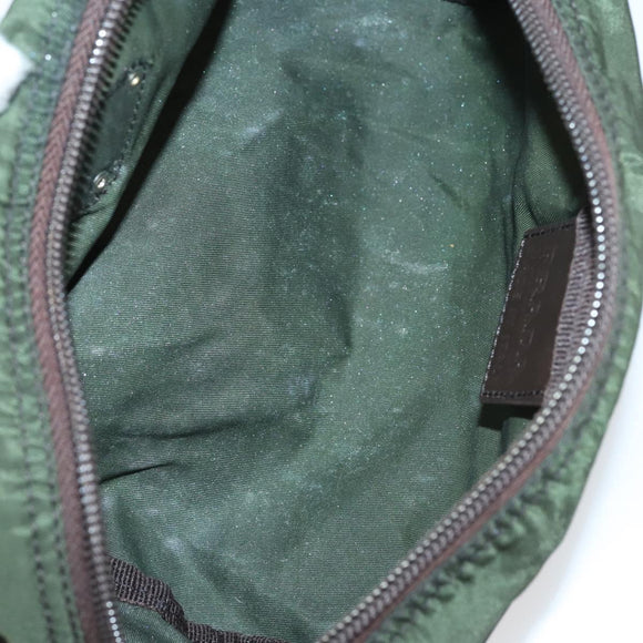 PRADA Pouch Nylon 4Set Black Khaki purple Auth bs29189