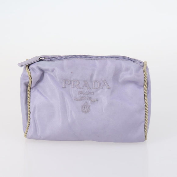 PRADA Pouch Nylon 4Set Black Khaki purple Auth bs29189