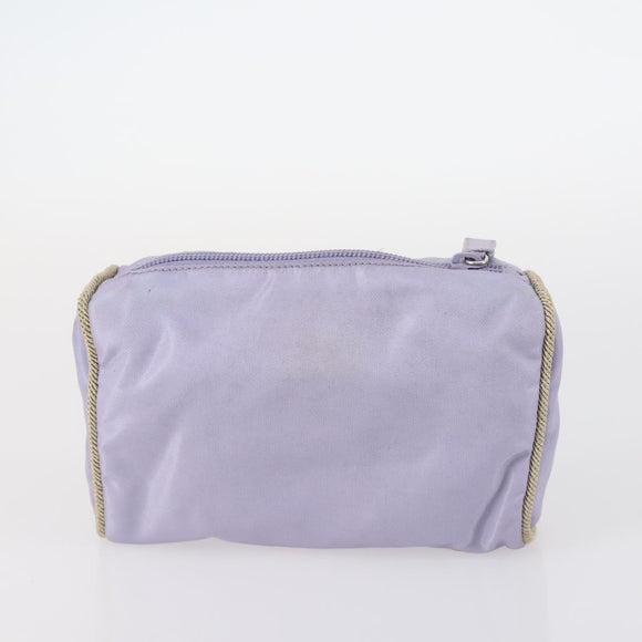 PRADA Pouch Nylon 4Set Black Khaki purple Auth bs29189