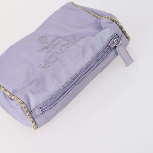 PRADA Pouch Nylon 4Set Black Khaki purple Auth bs29189