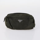 PRADA Pouch Nylon 4Set Black Khaki purple Auth bs29189-7