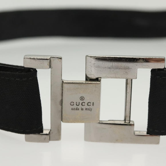 GUCCI GG Supreme Belt Leather 2Set Black Beige Auth bs29191