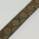 GUCCI GG Supreme Belt Leather 2Set Black Beige Auth bs29191-6