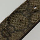 GUCCI GG Supreme Belt Leather 2Set Black Beige Auth bs29191-7