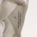 CHANEL Arm Cover Leather White CC Auth bs29195-10