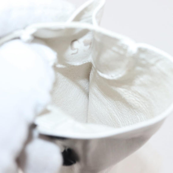 CHANEL Arm Cover Leather White CC Auth bs29195