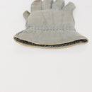 CHANEL Gloves Mouton Blue CC Auth bs29196-11