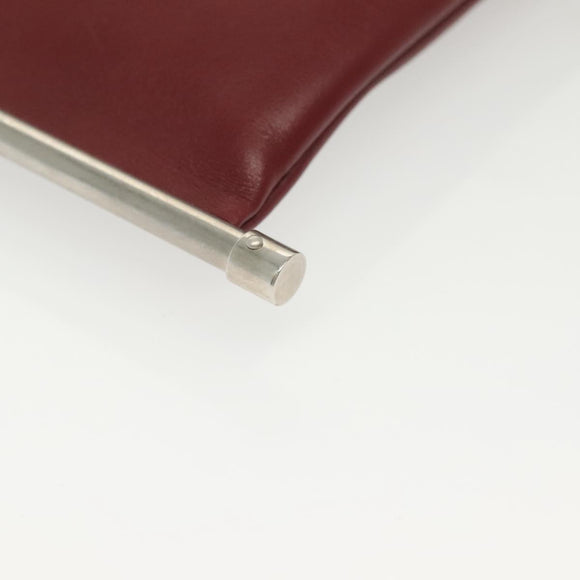 Chloe Shoulder Bag Leather 2way Bordeaux Gold Silver Auth bs29200