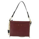 Chloe Shoulder Bag Leather 2way Bordeaux Gold Silver Auth bs29200-13