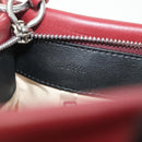 Chloe Shoulder Bag Leather 2way Bordeaux Gold Silver Auth bs29200-12