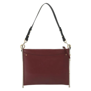Chloe Shoulder Bag Leather 2way Bordeaux Gold Silver Auth bs29200 - 0