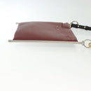 Chloe Shoulder Bag Leather 2way Bordeaux Gold Silver Auth bs29200-3