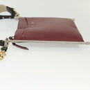 Chloe Shoulder Bag Leather 2way Bordeaux Gold Silver Auth bs29200-4