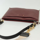 Chloe Shoulder Bag Leather 2way Bordeaux Gold Silver Auth bs29200-6