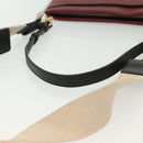 Chloe Shoulder Bag Leather 2way Bordeaux Gold Silver Auth bs29200-7