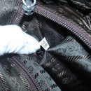 PRADA Shoulder Bag Nylon Khaki Silver Auth bs29203-12